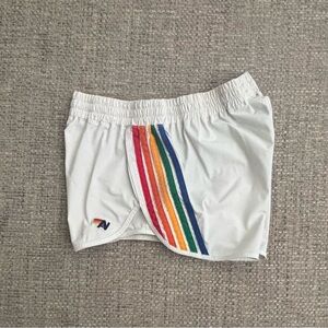 Aviator Nation 🌈 Women’s 5 Stripe White Flex Board Shorts Size Small